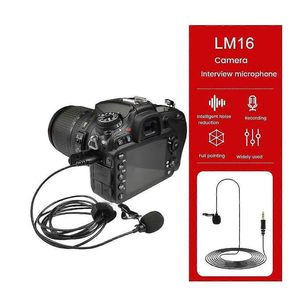 Omnidirektionel Mikrofon 3,5 mm Lavalier Slipsemikrofoner Mini Audio Mikrofon Til Kamera Computer L