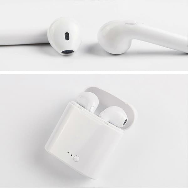 I7S Trådløse Bluetooth Ørepropper Stereo Stabil Bluetooth 5.0 Ørepropper med Ladeetui for Sport Hvit