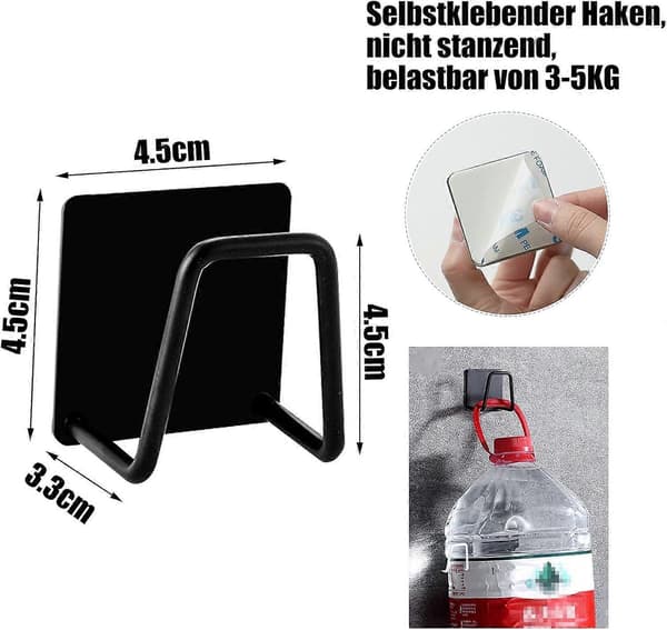2 Pakk Kjøkken Selvklebende Svampholder, Ingen Boring, Rustfritt Stål, Rustsikker og