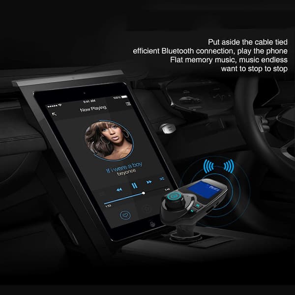 T11 Bluetooth Trådløs Håndfri Bilsæt MP3-afspiller FM-sender USB-oplader