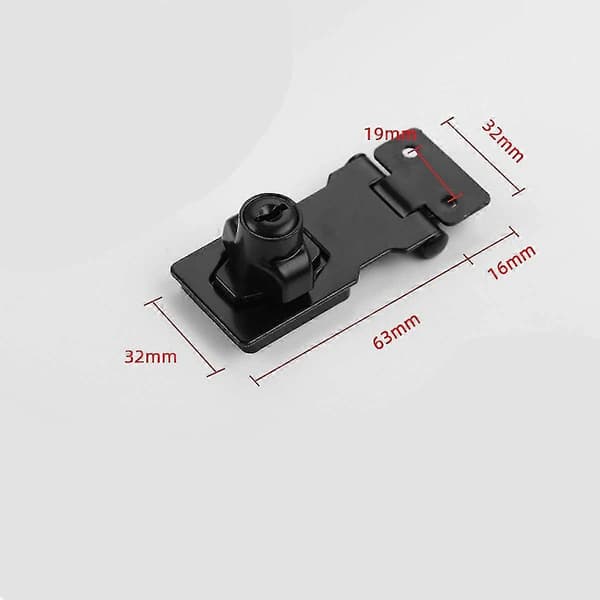 Skuffeindsats til skabs- eller møbeldøre - sikkerhedslås - sort - 80 x 32 mm