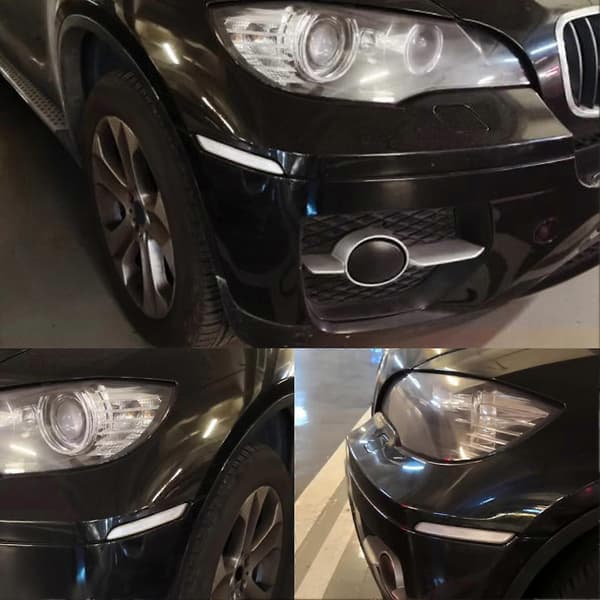 2 stk. Sidemarkerlys 63147187087 Forlygte Reflekterende Lampe til E71/X6/E70/X5M Hvid