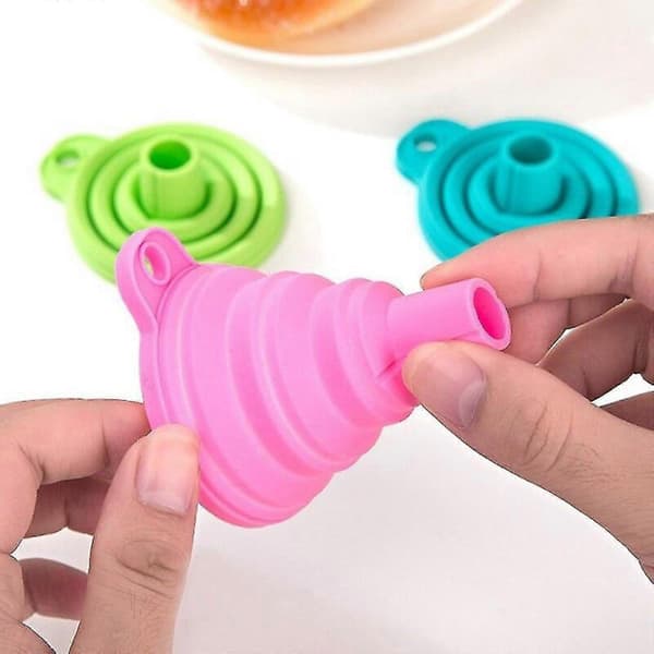 Mini Silikon Tratt - Vikbar Tratt för Bränslebehållare, Hopfällbar Design