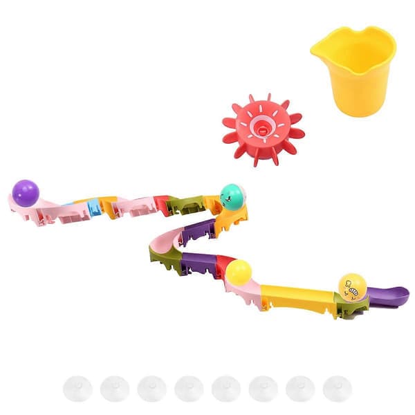 Badeleker for barn, banespill, DIY skliebane med sugekopper for 3-6 åringer