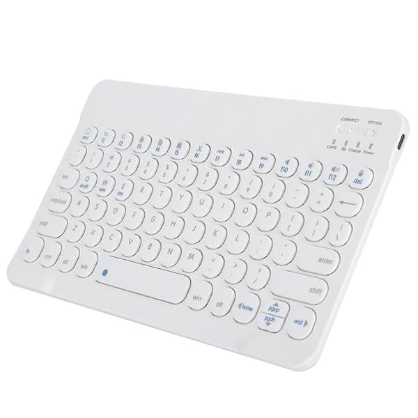Trådlöst Bluetooth-tangentbord Ultratunt Retro Punk för Windows OS X/Android IOS (Vit)