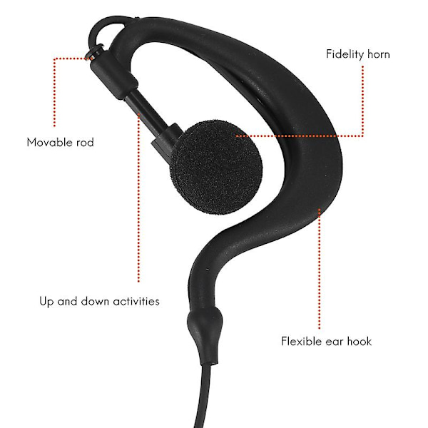 PTT MIC G-formet øretelefon-headset til Sepura STP8000 Walkie Talkie Ham Radio Hf Transceiver Handy C1