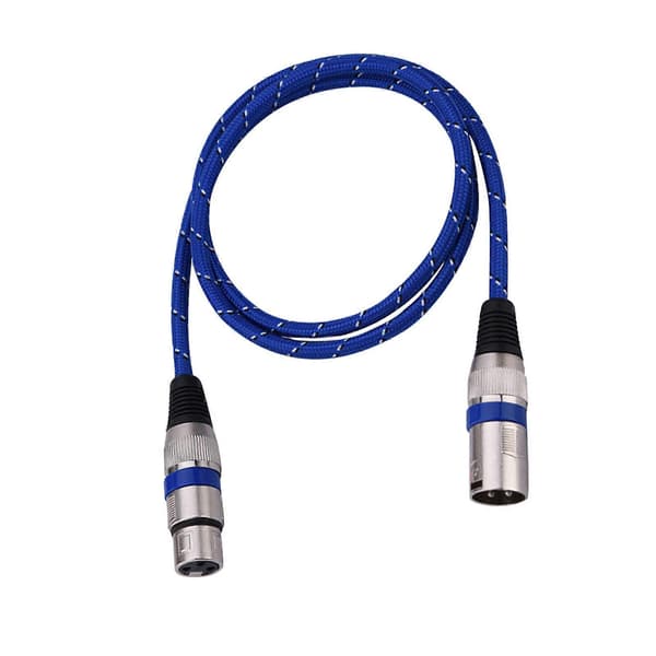 XLR Hann til Hunn Plugg Balansert 3-pinners Mikrofon MIC Lydkabel 1 meter
