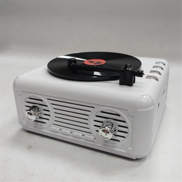 Retro Högtalare Bärbar Bluetooth Högtalare Subwoofer Ljudlåda För Kontor Utomhus Hemspelare Vit