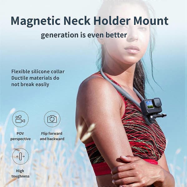 Magnetisk silikone halsmontering til / / Hero 11 10 9 8 7 6 5 Action Camera tilbehør