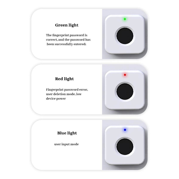 Smart Fingeravtrykk Skapslås Smart Skuffelås 0,8s Rask Opplåsing for Kontor/Hjem Tre Skap