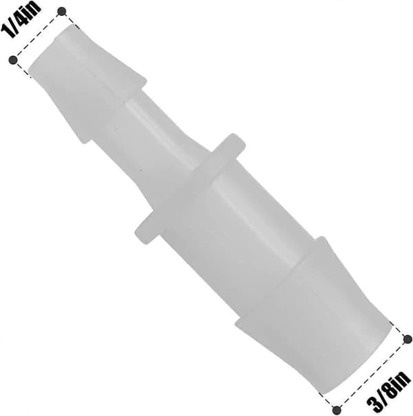 2 st Plastslangnippelreducerare, 3/8\" till 1/4\" Anslutningsdon Skarvkoppling