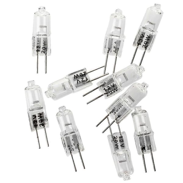 10 x G4 12V 20W Klar Halogen Kapsel Lampe Lys