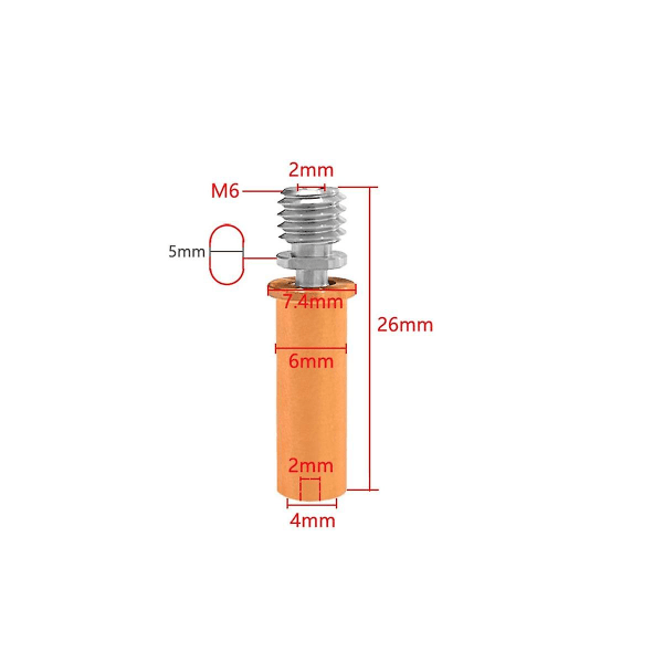 4 stk Cr6-se Titanlegering Halsvarme V5 Titanlegering Kobber Hals for Vyper