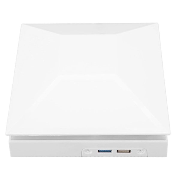 Konsolkylare 12W 3 Vindhastigheter Touch-omkopplare Justerbar Konsoldammsäker Kylfläkt med LED-lampor USB-portar Vit