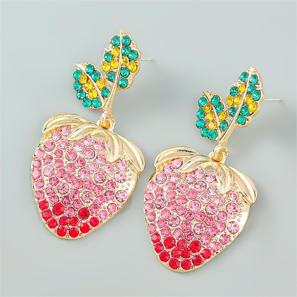 Fashion Style Strawberry Pendant Örhängen Kvalitet Drop Earrings Legering Material