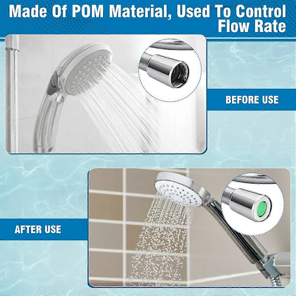 Flow Restrictor Dusj Vannsparer for Dusj, 2 Stykker Vannstrømbegrenser Sett D, Opptil 70% Vannbesparelse