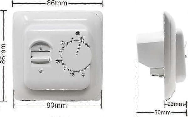 Manuel elektrisk gulvvarmetermostat med AC 220V 16A probe, mekanisk gulvvarmetermostat controller [Energiklasse A+++]