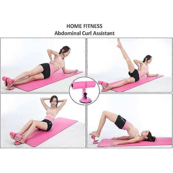 Bærbar Sit-up Bar, Justerbar Selvansugende