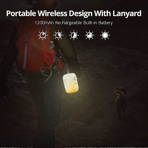 Bærbar Natlampe Til Amning LED Ammelampe Justerbar Lysstyrke Med 7 Farver