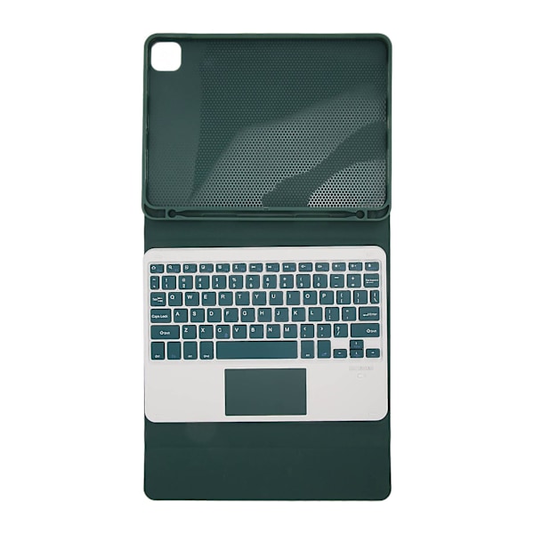 Tangentbord för surfplatta med pekplatta, magnetisk, automatisk viloläge, stöd, pennhållare, trådlöst tangentbord för IOS Tablet Pro 11 tum Air 4 5 Grön