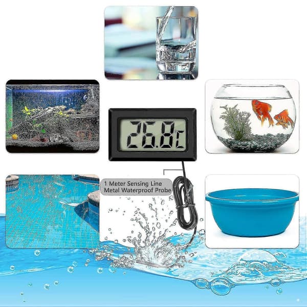 4x Digital LCD Termometer Temperaturmätare Med Extern Givare För Kylskåp Frys A