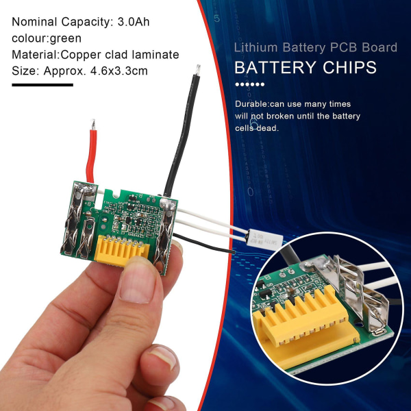 Pcb kretsmodulkortsdelar, li-jonskydd för ersättningsbatteri Pcb Li-ion 18v batteri Pcb