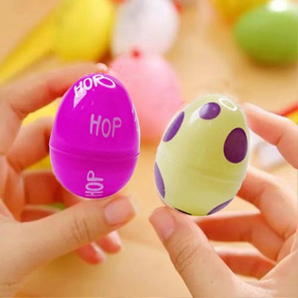 1 Set Färgglada Ägg Anti-spricka Repskyddad Färgfast Fallskyddad Oömtörbar DIY Öppningsbar Ångestlindrande Påskägg Leksak Hemleverans