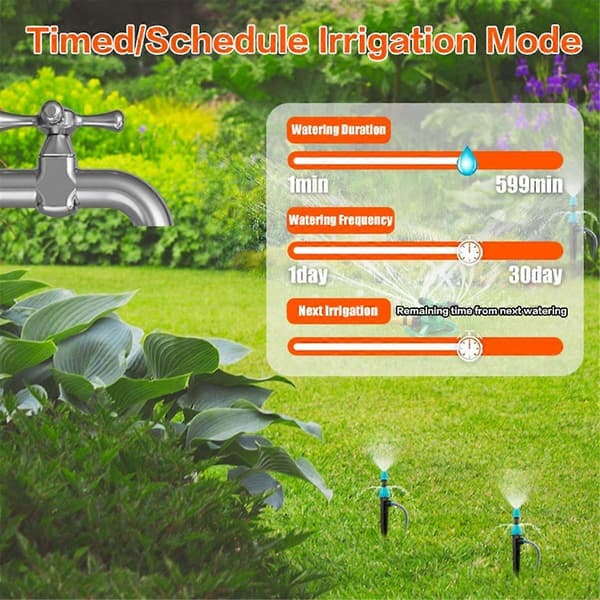 2-vägs Vatten LCD-Display Vattentät IP65 Hem Trädgård Bevattning Regn Automatisk Kontroller System