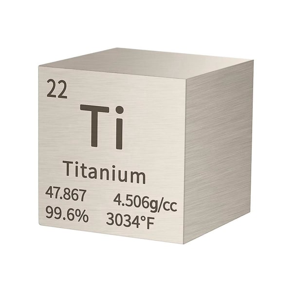 Titan Square Density Squares Ren metall för elementsamlingar Labexperiment Periodiska systemet C