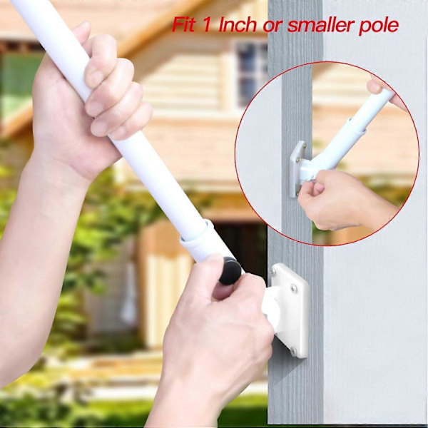 Flagstangsholder med flere positioner | Monteringsbeslag med hardware - Fremstillet af aluminiumslegering - Stærk og rustfri - 1\" indvendig diameter