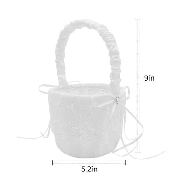 WJTG Blomsterpikekurv for Bryllup Rustikk Jute Bryllupsblomsterkurv J