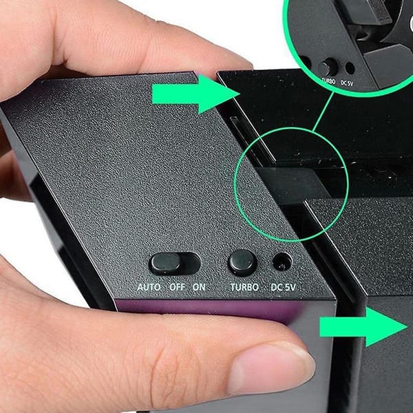 Temperaturstyret Ekstern Køler Køleblæser Spiltilbehør til PS4 Konsol