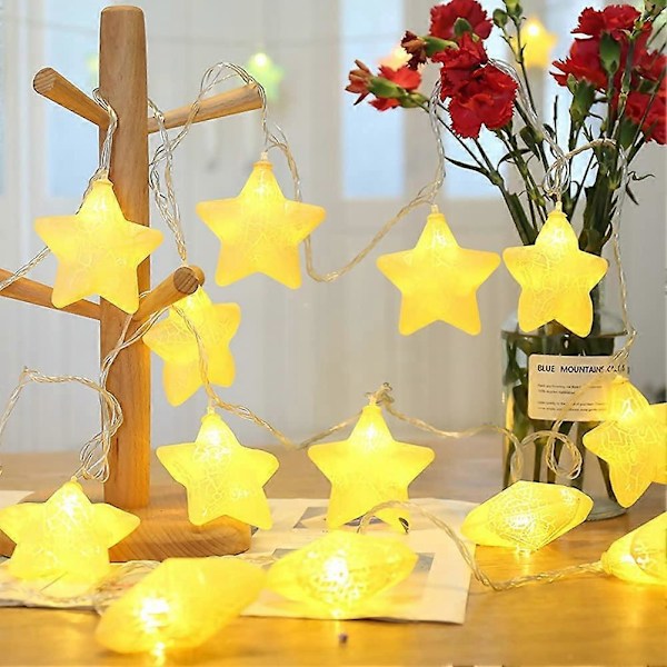 Ljusgirlang, LED-ljusgirlang 6m&40, Jul, Batteridriven, terrass, inredning