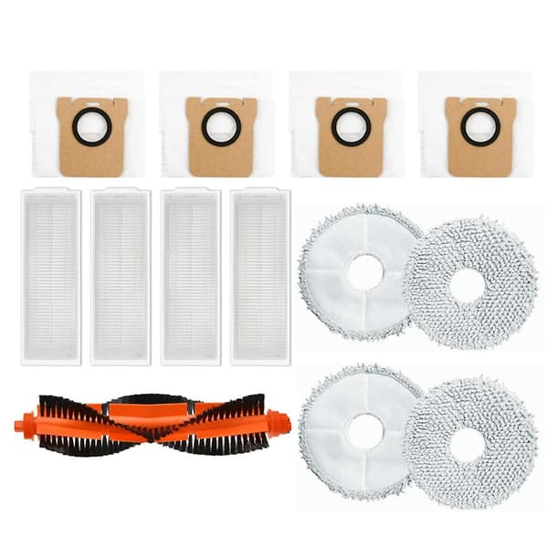 Til M30 Pro / C107 Robot Støvsuger Udskiftningsdele Hovedbørste Hepa Filter Moppeklud Støvpose Tilbehør
