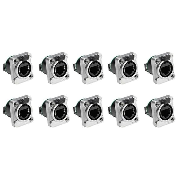 10 KPL Ethernet Rj45 Alustaliitin NE8FDP Ethernet Läpivientiliitin IP65 Vedenpitävä A