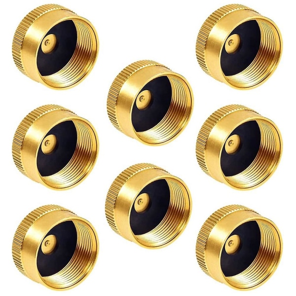 8pcs Solid Brass Propane Bottle Caps Suitable For All 1lb Gas Refill Tank Cylinder Sealed Protect C