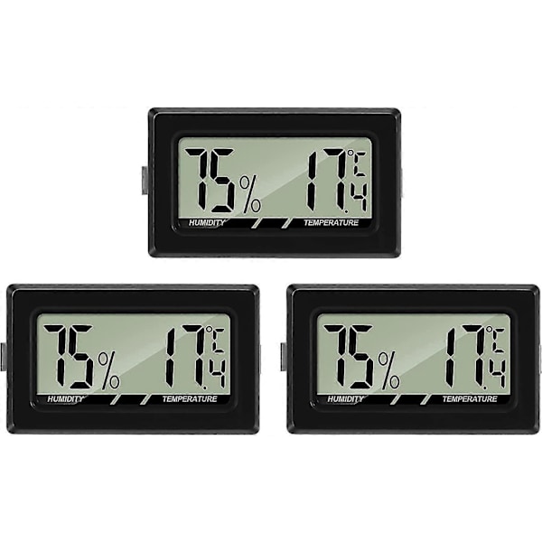 Mini Digital LCD Termometer Hygrometer Temperatur Fuktighetstester Bærbar Termometer Thermo Hygr