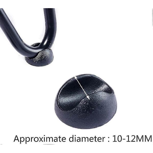 10-pack Silikon Hårnål Möbelbenskydd - Svart 10mm