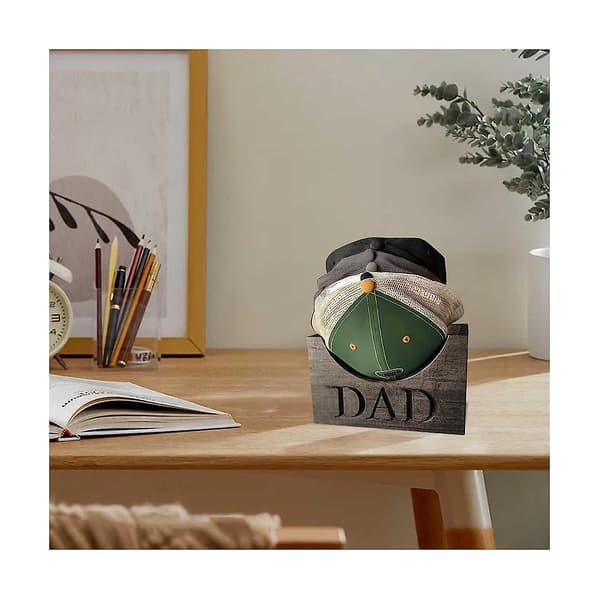 Trähattställ Design Baseball Cap Bracket Hylla Träbox Inomhus Bord Hattförvaringställ B