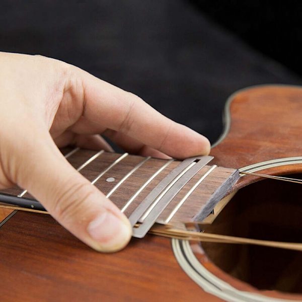 Gitarrreparations- och poleringsverktyg gitarrband vinkeltrimningsfil gitarrhals rostfritt stål gitarrbandfil