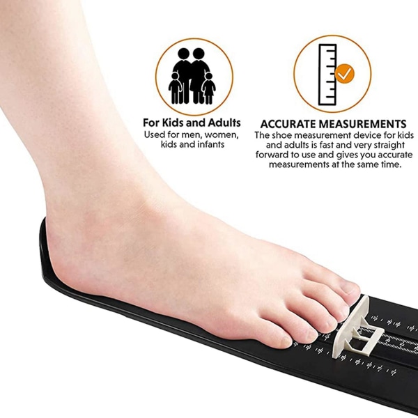 2x professionel fodmåleenhed, Us Standard Shoe Sizer, Shoe Measuring Device Lineal Sizer