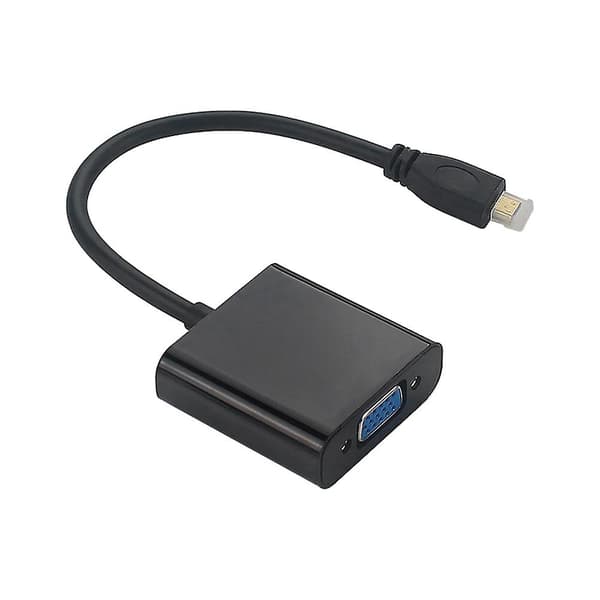 2x - til VGA Adapterkabel 1080p Videokonverter med lydkontakt USB-strømkabel for kamera Raspberry