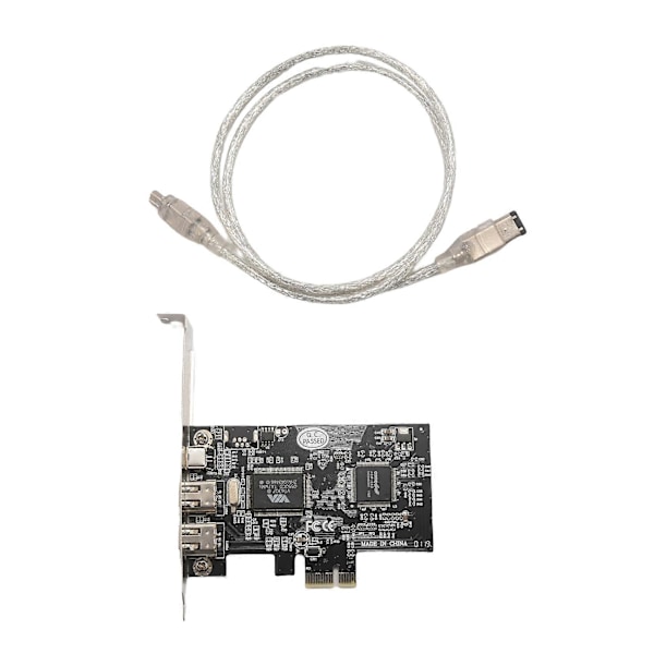 PCI x1 PCI-E FireWire 1394a IEEE1394 Kontrollerkort 3 Portar För Stationär Dator