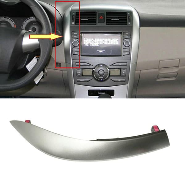 2 st Instrumentbräda Trim Cover Strip för Altis 2009 2010 2011 2012 2013 Central Control