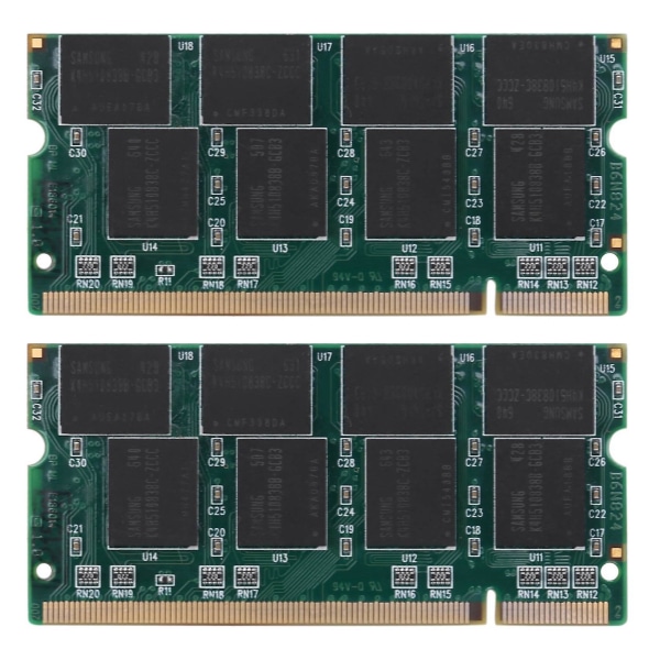 2x 1GB DDR1 Laptop Minne Ram So-DIMM 200-pin DDR333 PC 2700 333MHz för Notebook SoDIMM Memoria