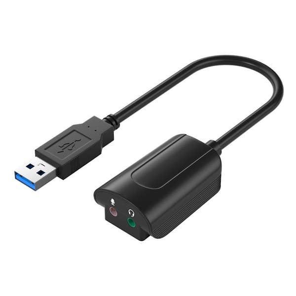 Extern USB Ljudkort Adapter 7.1 Virtuell Kanal med Kabel Mikrofon 3.5mm Gränssnitt Sou