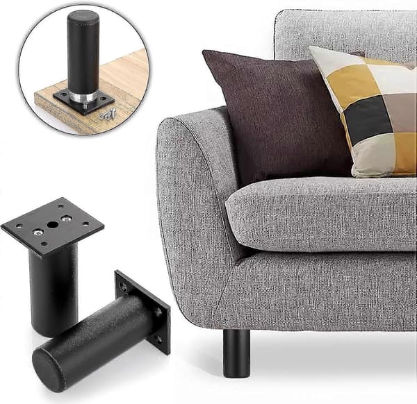 4 stk. 4'' Justerbare møbelfødder, aluminiumslegering sofa møbel skab riser DIY møbel udskiftningsben