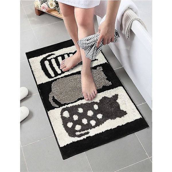 Sklisikker Badematte Maskinvaskbar Dusjmatte Muggbestandig Badematte Områdeteppe For Baderom 50x80cm
