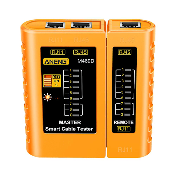 Aneng M469d Rj45 Rj11 Kabelnettverk Lan Tester Rj45 Rj11 Ledning Telefonlinje Detektor Verktøy Lan Kabel Tester Nettverksreparasjon
