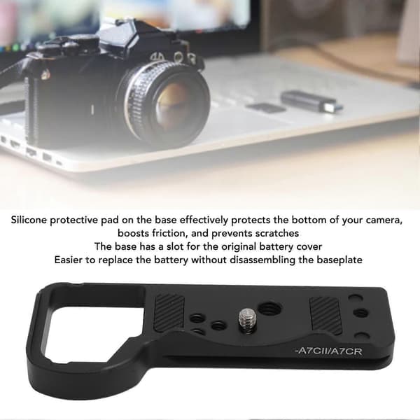 Kamera Quick Release Baseplate Aluminiumlegering Tripod Mount Kameramonteringsbeslag til A7C2 A7CII A7CR
